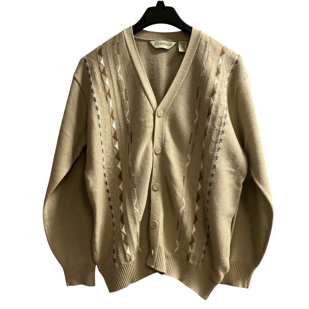 VintageGrandad Haband Tan Cardigan Sweater